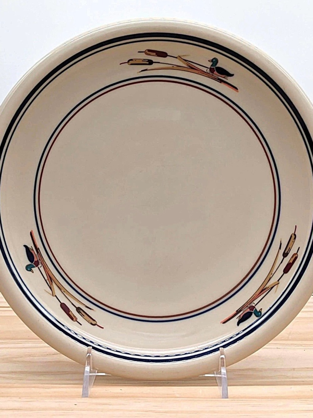 Epoch Pollo Duck Dinner Platter 10.75” Stoneware 80s Vintage Set of 4 - Picture 2 of 7